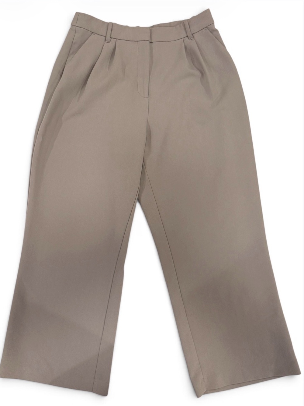 Gray Abercrombie & Fitch Wide-Leg Trousers
